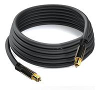 Cable Óptico TOSLINK (3 metros) para audio estéreo Dolby Digital y DTS, con conectores TOSLINK macho en color negro, Pro Series.