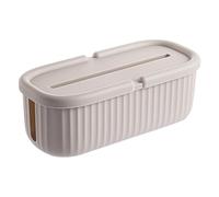 Cable Organizer Box, Wire Storage Box, Wire Bin for Tidy Spaces, Socket Safety Basket, Ideal for Home Office, Living Room, Bedroom, Kitchen, Workplace, Stylish Design, Easy Access, 33x11.7x15cm