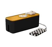 Cable Organizer - Cable Management Box | Hide and Conceal Extension Blocks and Electrical Cables Power Storage Case for Home Living Room Bedroom Study Room Office Non-Slip