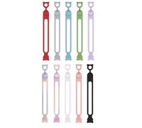 Cable Organizer, Data Wire Organizer, 4.25x0.47in Silicone Bear Head Ties, Correas de cuerda reutilizables, Elastic Wire Management for Home, Offices, Bundling Fastening Solution
