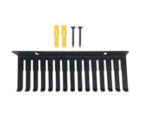 Cable Organizer - Steel Wall Mount 13 Slot Wire Rack Holder | Wire Management Rack - Metal 26cm | Cord Storage Hanger | Space Saving Routing Support | For Desk Workshop, Server Room