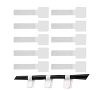 Cable Organizer Straps, Adjustable Wire Management Set, 10 Piece Multi Purpose Fixing System, Durable Nylon Hook Loop Build, Minimal Clean Desk Style Design for Home Office Use