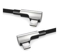 Cable OTG micro a micro USB de 0,3 m, enchufe acodado, para ciclocomputadores Bosch Intuvia, Nyon 1, Kiox, Yamaha, cable de datos, cable de carga, USB 2.0, negro