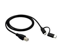 Cable OTG para conectar smartphones a impresoras, cable micro USB y cable USB tipo C a USB-B, cable de datos