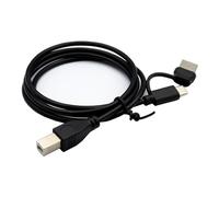 Cable OTG USB tipo C macho a USB 2.0 tipo B macho de 1 m para impresora de teléfono, escáner, piano, micrófonos de sonido de tambor MIDI, cable de teléfono a impresora