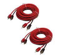 Cable para altavoces con conectores chapados en oro, 2 cables macho a macho de alta conductividad, cobre libre de oxígeno, integridad de señal