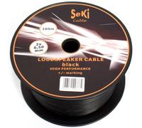 Cable para altavoz (2 unidades, 0,50 mm², bobina de 100 m), color negro