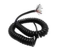 Cable para auricular de teléfono fijo Cable de protección resorte telescópico espiral 12 núcleos 22AWG 0,3 mm2 1-15M(Stretch 1 meter)
