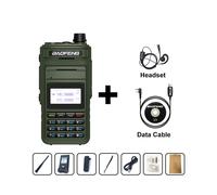 (Cable para auriculares) Nueva actualización P15UV Air Band Walkie Talkie Multibanda AM FM USB-C Inalámbrico
