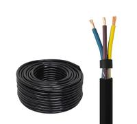 Cable Para Bomba Sumergible JHS 3 Núcleos, 6-16 AWG, Cobre Estañado Flexible, 32-160FT, -40°C A 70°C, Cable Impermeable Para Pozo, Riego, Marino(65ft,18AWG(0.75mm2))
