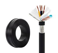 Cable para cadenas portacables, 4 conductores, 0,2 - 6,0 mm², alta flexibilidad, blindado, 24-8 AWG cobre sin oxígeno, certificado CCC, alta temperatura -65 °C - 175 °C, para industriales (1,0 mm²)