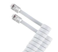 Cable para Conexión de Auricular de Teléfono RJ10 (4 mts) - Blanco