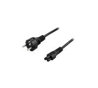 Cable para electrodomésticos DELTACO, recto CEE7/7 - recto IEC C5, 1 m, negro (DEL-109C)