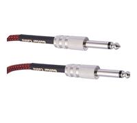 Cable para guitarra eléctrica y bajo, Cable mono TS macho a macho de 6,35 mm con doble blindaje for guitarra eléctrica y teclado(300cm)