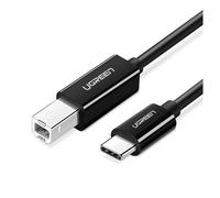 Cable para impresora, escáner, fax, USB-C - USB-B, 1 m, negro