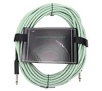 Cable Para Instrumentos Musicales, 10 M, Blindaje Trenzado, Enchufe Niquelado, Cable De Conexión Para Bajo De Guitarra Para Teclado, Mezclador, Amplificador, Ecualizador(Verde)
