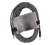 Cable Para Instrumentos Musicales, 10 M, Blindaje Trenzado, Enchufe Niquelado, Cable De Conexión Para Bajo De Guitarra Para Teclado, Mezclador, Amplificador, Ecualizador(Blanco)