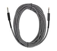 Cable para Instrumentos Musicales, Línea de Extensión, 10 Metros, Cable de Audio con Núcleo de Cobre de Baja Resistencia Y Blindaje Alto para Tocar la Guitarra(blanco)