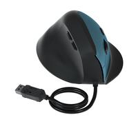 Cable para mano derecha, vertical, ergonómico, para juegos, 1600 DPI ajustables, USB, óptico, para una muñeca sana, para PC
