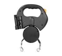 Cable para mascotas retráctiles - de paseo para perros de 5 m, diseño de doble control, agarre antideslizante, cinta resistente al desgaste con luz | Accesorio de entrenamiento portatil