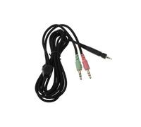 Cable para PC con doble conector de 3,5 mm compatible con los auriculares para juegos Sennheiser de la serie GSP.