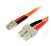Cable Patch de Fibra Duplex Multimodo StarTech 2m LC - SC OM1 LSZH Naranja