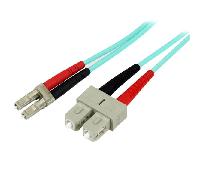 StarTech Cable de fibra multimodo OM3 50/125 LSZH Aqua LC-SC Duplex 2 m (A50FBLCSC2)
