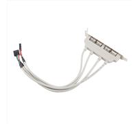 Cable PCI de 9 pines para placa base dual a 4 puertos USB 2.0 hembra