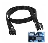 Cable PCIe 8 Pines para GPU, Cable Alimentación Tarjeta Gráfica, Adaptador ATX a PCIe 6+2 Pines para Tarjeta Gráfica, 60 cm 18AWG, Adaptador GPU Compatible con Fuentes Seasonic, Negro