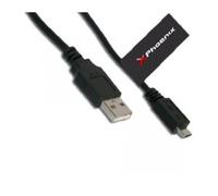 Cable phoenix phcableusbamicro10 usb a macho a macho micro usb 5 pines 1metro carga y transfiere datos otg negro