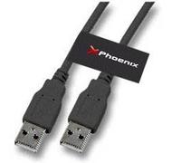 Phoenix Technologies Cable USB A macho a macho 3 m Negro
