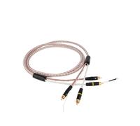 Cable PHONO 8TC Cable de Audio de Cobre Monocristalino 8TC Cables de Brazo de Fono de Audio LP de 2RCA A 2RCA Cable de Brazo de Fono de Audio LP de 1M