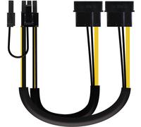 Cable Placa Gráfica NanoCable - 2x 5.25"M para PCI-E (Molex 6/2Pinos) M 20 CM