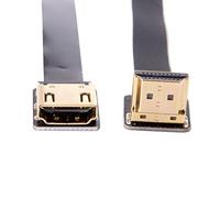 Cable plano Cablecc CYFPV, HDMI, macho a hembra, FPC, 90 grados, 20 cm, para fotografía aérea HDTV