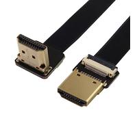 CY CYFPV FPV Cable plano HDMI macho a macho a macho hacia arriba Ángulo 90° HDTV FPC para FPV HDTV Multicóptero Foto aérea Up angled 0.5m