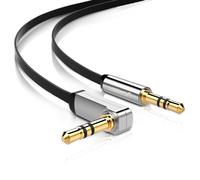 Cable plano de audio AUX con conector mini jack de 3,5 mm, 3 m, color plata.