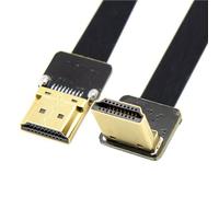 Cable plano flexible de FPV HDMI tipo A macho a HDMI macho en ángulo de 90 grados (50 cm), marca CY, para fotografía aérea con multicópteros