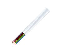 Cable Plano Modular Logilink 6 Hilos, Color Blanco, 100 M