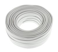 Cable de altavox Plano de 2 x 2,5 mm² - Blanco - 25 m - CCA - Cable de Audio - Caja de Cable