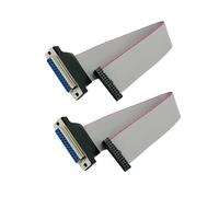 Cable Plano Tipo Cinta DB25 Hembra A Conector Hembra FC-26 para Monitores LCD, Placas de Circuitos de ConexióN, Computadoras.