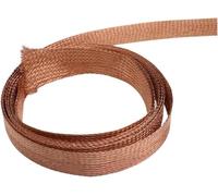 Cable plano trenzado de cobre, Arnés que protege el metal de la ventaja 2mm~28m m toma tierra del alambre desnudo trenza pura