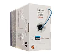 Cable Plenum CAT6 100% cobre sólido desnudo 304,8 m, cable de red Ethernet a granel (azul)
