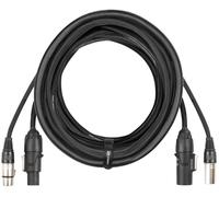 Cable Powercon TR + XLR Macho - Powercon TR + XLR Hembra (10 mts) - PD-CONNEX CX07-10