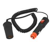 Cable Prolongador Espiral Enchufe Mechero Macho con Interruptor - Enchufe Mechero Hembra (1 - 3 mts)