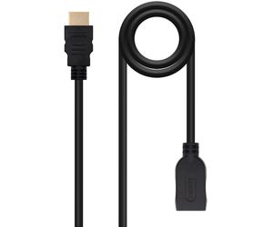 Cable Prolongador NanoCable HDMI 2.0 A/M-A/F 2 M Negro