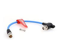 Cable protector SDI de 12 G, aisladores galvánicos BNC macho a hembra BNC en ángulo recto para ARRI Mini, Komodo rojo (azul)