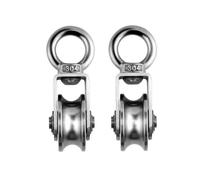 Cable Pulley Wheel Stainless Steel Swivel Pulley Block Silence Rotation Traction Wheel for System L