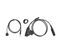 Cable pulsador para hablar de compatibilidad universal para Baofeng UV9R, micrófono de garganta táctico de alta sensibilidad con conductos de aire
