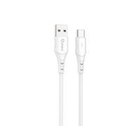 Cable Qcharx Lisbon USB a Micro 1m - Carga Rápida y Sincronización de Datos, PVC Blanco