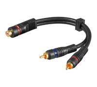 Goobay 50375 cable de audio 0,2 m rca 2 x rca negro